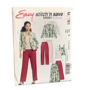 McCalls Easy Stitch N Save M5081 Sewing Pattern Womens Size 14-20 uncut